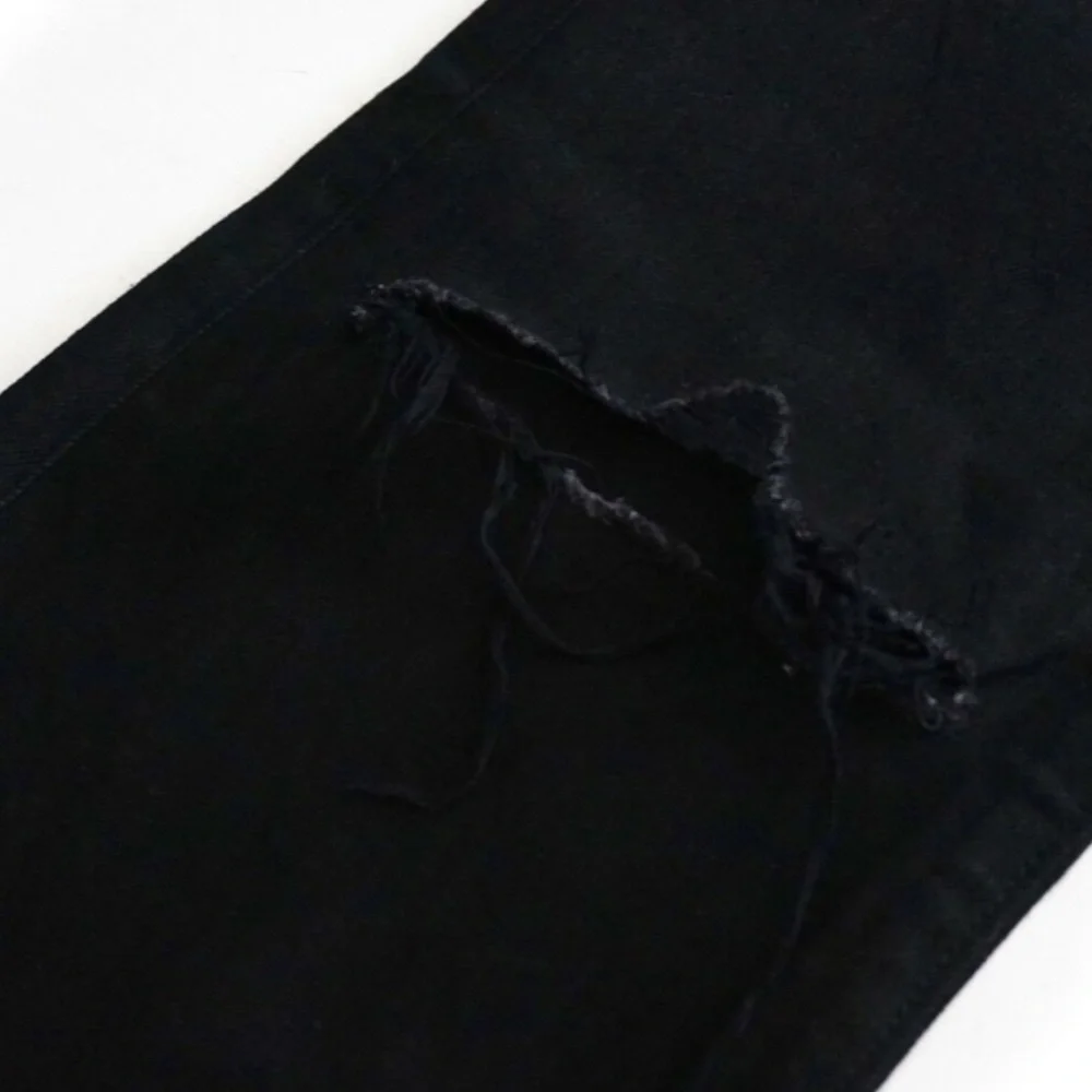 Levi's Levis Mens 501 Straight Leg Billie Joe Black 005012560 Hole Jeans 34 x 30